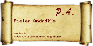 Pieler András névjegykártya